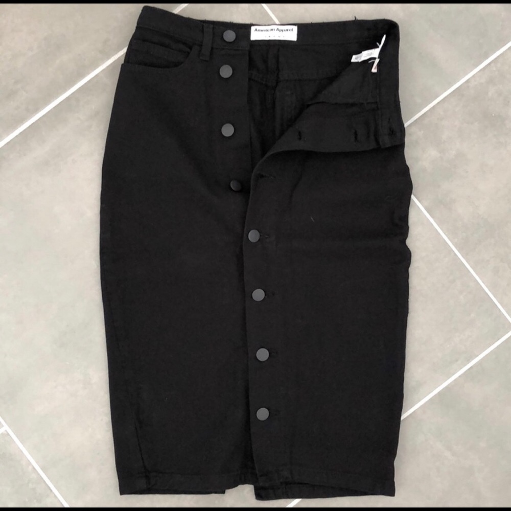 American Apparel Button Up Pencil Skirt